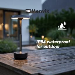 Portable Cordless LED Table Lamp 5000mAh Battery Stepless Dimming for Restaurant Outdoor Party Camping Atmosphere Night Light