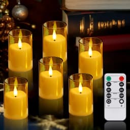 6/12/24Pcs Led Flameless Electric Candles Lamp Acrylic Glass Battery Flickering Fake Tealight Candle Bulk For Wedding Christmas