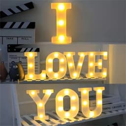 16CM LED Letter Lights,Battery Powered Alphabet Lamps For Bedroom,Birthday Party,Dining Table Decoration,Home Hanging Decor