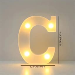 16CM LED Letter Lights,Battery Powered Alphabet Lamps For Bedroom,Birthday Party,Dining Table Decoration,Home Hanging Decor
