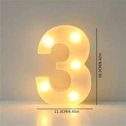 16CM LED Letter Lights,Battery Powered Alphabet Lamps For Bedroom,Birthday Party,Dining Table Decoration,Home Hanging Decor