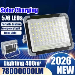 780000000LM Solar Charging Lights Waterproof Portable Lantern 576LEDs Powerful Solar Flood Light Tent Camping Lamp Emergency