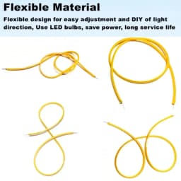 5PCS/Pack 3V LED Same End Filament Flexible Diode Lighting Strip Decoration Ultra Slim Spiral Bulb Retro Edison Bulb Lamp Parts