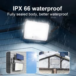 600W 344LED Outdoor Solar Lights Super Bright Motion Sensor Security Light Solar Flood Lamps For Wall Garage Courtyard Garden