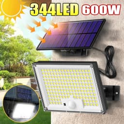 600W 344LED Outdoor Solar Lights Super Bright Motion Sensor Security Light Solar Flood Lamps For Wall Garage Courtyard Garden