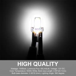 5/10/20PCS LED License Plate Light Bulb W5W T10 COB 4SMD Canbus Compatible White Auto Parking Clearance Lamp Bright Silica Wedge