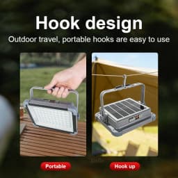 Portable Solar Lantern 100000LM LED Rechargeable Lantern Emergency Outdoor Camping Bulb Lamp Searchlight Night Tent Light