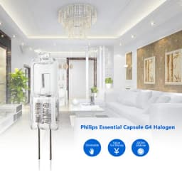Philips G4 Halogen 20W 12V Essential Capsule Pin Lamp Decorative Light Clear 3000K White Dimmable T9 Desk Task Bulb Wholesale