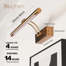 Wall Lamp Usb Rechargeable 4400mAh 5V LED Wall Lights Wireless Picture Light with Remote Control Home Bedroom Decoration
