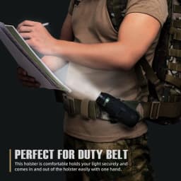 Tactical Flashlight Cover Nylon Case for Flashlight Belt Holster Holder for Duty Belt Hunting 360 Degree Flashlight Tool Pouch
