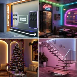 Zigbee DC24V COB LED Strip Light 840leds/m 1-5M RGB High Density Flexible FOB COB Lights TV Bedroom Party DIY Decor Google Alexa