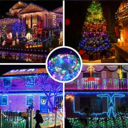 RGBIC USB LED String Lights DIY Outdoor Christmas Tree Decor Fairy Lights 8 Modes Bluetooth APP For Wedding Holiday Party Lighti