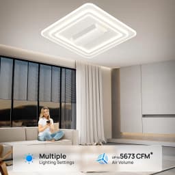 LED Sealing Ceiling Fan Light Invisible Bladeles Ceiling Lamp Remote Control Electric Fan with Light Living Room Bedroom Decor