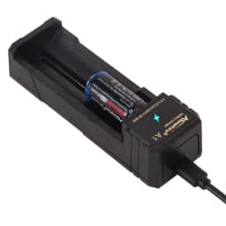 Alonefire A1 USB Charger 3.7V Rechargeable Flashlight Headlamp Torch Li-ion Battery Charger for 18650/16340/14500/21700/26650
