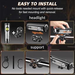 1500Lumen Aluminum Alloy Waterproof USB Charging 1800mAh Bicycle Front Light for MTB Road Cycling Lamp Accessories