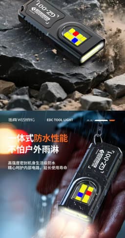 Mini LED Keychain Flashlight USB-C Rechargeable 800Lm Portable Torch Light Pocket Hand-free Work Light With Magnet