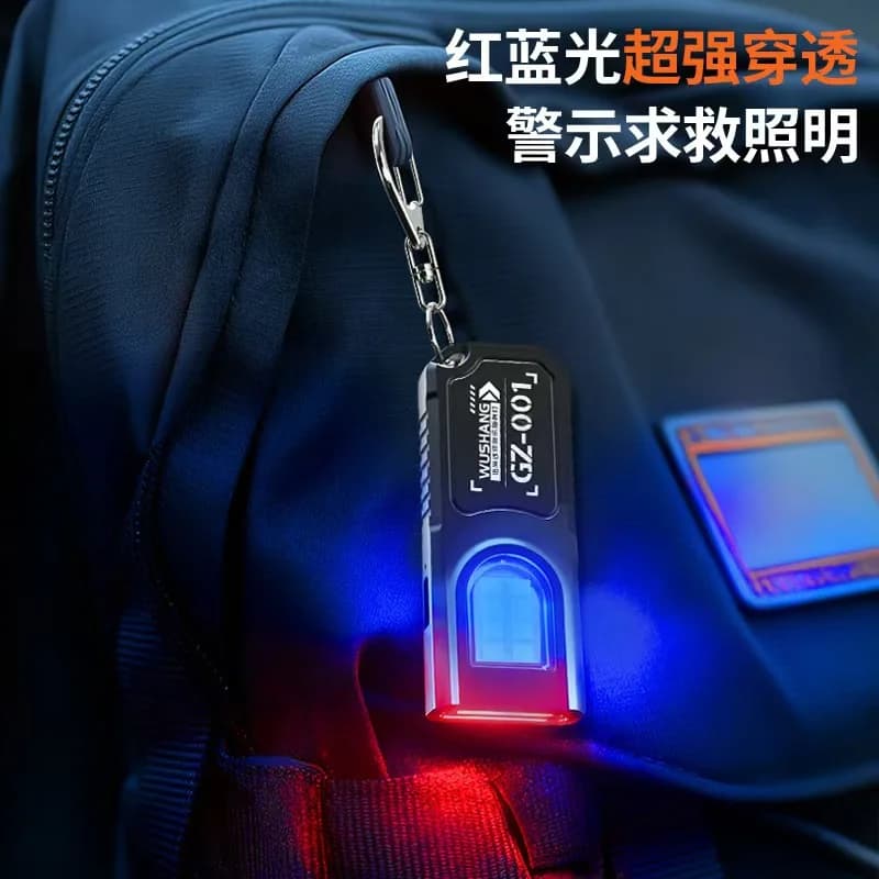 Mini LED Keychain Flashlight USB-C Rechargeable 800Lm Portable Torch Light Pocket Hand-free Work Light With Magnet