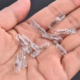 10Pcs 12V 1.2W T5 Glass Light Bulb Dashboard Instrument Panel Brake Light Bulbs Replacement DIY Lighting