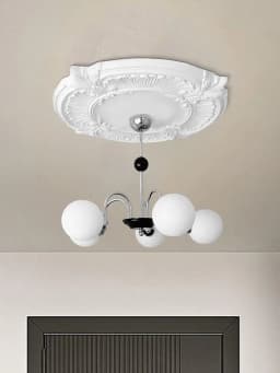 Split Medallion For Ceiling Light Chandelier Base Disc Round PU Decorative Ceiling Fan Lamp Cover Split Plate Elegant Trim