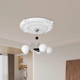 Split Medallion For Ceiling Light Chandelier Base Disc Round PU Decorative Ceiling Fan Lamp Cover Split Plate Elegant Trim
