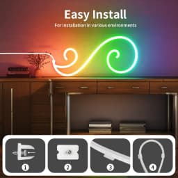 Bluetooth RGB Neon LED Strip 1-10m DC5V USB IP65 Waterproof Flexible Tape with App/Remote Control Music Sync for Home Decor