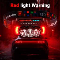 400000LM Headlamp Super Bright LED Headlamp USB Rechargeable Head Torch Built-in Battery 18650 Flashlight Outdoor Portable Light