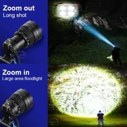 High Power LED Headlamp Spotlight Long-range Wick Headlight Super Bright Telescopic Zoom Head Lamp Flashlight Fishing Light