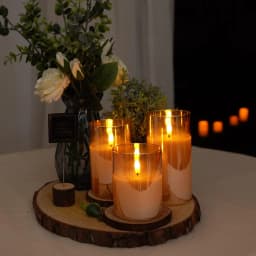 3Pcs/Pack LED Candle Light Remote Controlled Electronic Flameless Moving Wick Plastic Candle Set Ffor Party Home Decoration