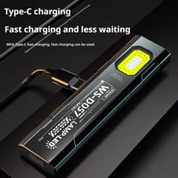LED Keychain Flashlight Type C Rechargeable 550LM Portable Mini Torch Pocket Lantern Flood Work Light With Magnet For Emergency