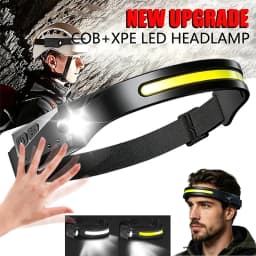 LED Sensor Headlamp Built-in Battery USB Rechargeable Head Flashlight Headlight Head Torch Camping Fishing Search Light