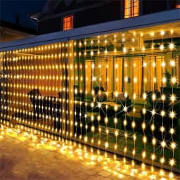 Festoon LED Curtain Light String Battery Operated Muslim Ramadan Home Courtyard Decoration Wedding Outdoor Garland Eid Mubarak