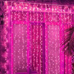 Festoon LED Curtain Light String Battery Operated Muslim Ramadan Home Courtyard Decoration Wedding Outdoor Garland Eid Mubarak