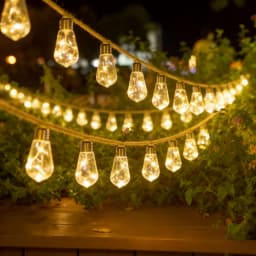 Solar Powered Hemp Rope Papaya LED String Lights Waterproof Vintage Fairy Lights for Outdoor Patio Garden Camping Wedding Decor