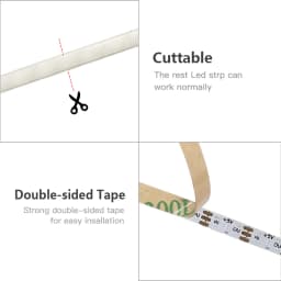 Individual Addressable SPI RGB COB LED Strip for DIY Decor DC 5V 12V RGB-IC Smart LED Tape Light