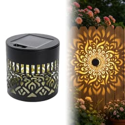 Solar Mandala Wall Lamp Outdoor LED Waterproof Fence Lamp for Garden Lawn Estate Porch Corridor Courtyard Decoration Wall Light