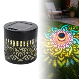 Solar Mandala Wall Lamp Outdoor LED Waterproof Fence Lamp for Garden Lawn Estate Porch Corridor Courtyard Decoration Wall Light