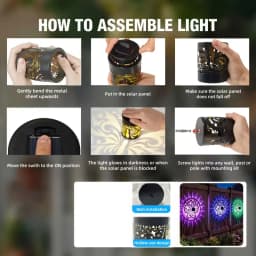 Solar Mandala Wall Lamp Outdoor LED Waterproof Fence Lamp for Garden Lawn Estate Porch Corridor Courtyard Decoration Wall Light