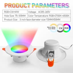 1-10PCS 10W Smart LED Downlight Bluetooth Ceiling Lamp Smart Life App Control Recessed Ceiling Down Light RGB Dimmable Spot Lamp