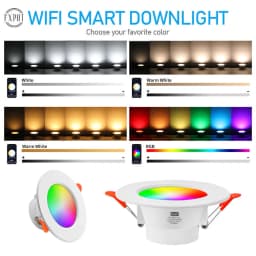 1-10PCS 10W Smart LED Downlight Bluetooth Ceiling Lamp Smart Life App Control Recessed Ceiling Down Light RGB Dimmable Spot Lamp