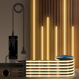 1-10Pcs Black PCB COB Strip Wall Lamp Soundproof Panel Decor, Strong Concealment Does Not Affect Aesthetics, Touch Dimming Switc