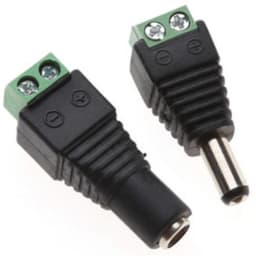 10 Pcs CCTV Cameras 2.1mm X 5.5mm Female Male DC Power Plug Adapter For 5050 3528 5630 5730 Single Color LED Strip Light