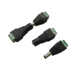 10 Pcs CCTV Cameras 2.1mm X 5.5mm Female Male DC Power Plug Adapter For 5050 3528 5630 5730 Single Color LED Strip Light