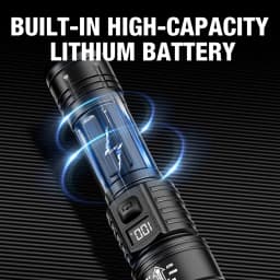 Ultra-High Power Flashlight, Digital Electronic Display, Waterproof Flashlight, Zoom Flashlight, Outdoor Camping Lamp