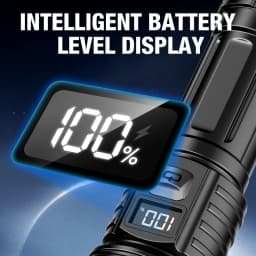Ultra-High Power Flashlight, Digital Electronic Display, Waterproof Flashlight, Zoom Flashlight, Outdoor Camping Lamp