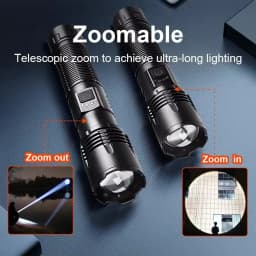 2026 HighPower LED Flashlight 9000000LM Strong Light Tactical Torch Rechargeable Portable Lamp Outdoor Emergency Camping Lantern