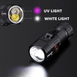 2-in1 UV 365nm+White Light Lighting Flashlight USB Rechargeable UV Check Invisible Ink Marker Cat Dog Urine Scorpion Money Torch