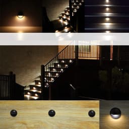 QACA Aluminum Led Deck Lights 10/16-Pack for Patio Led Deck Lighting Lamp for Outdoor Garden Fencing Porch Stairs Villa Decor