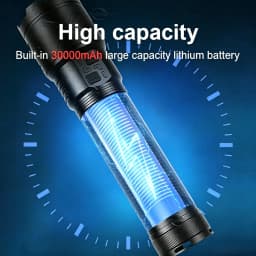 Ultra Powerful 3000W Flashlight USB Rechargeable Long Range LED Tactical Torch For Outdoor Camping Emergency Adventure Fishing