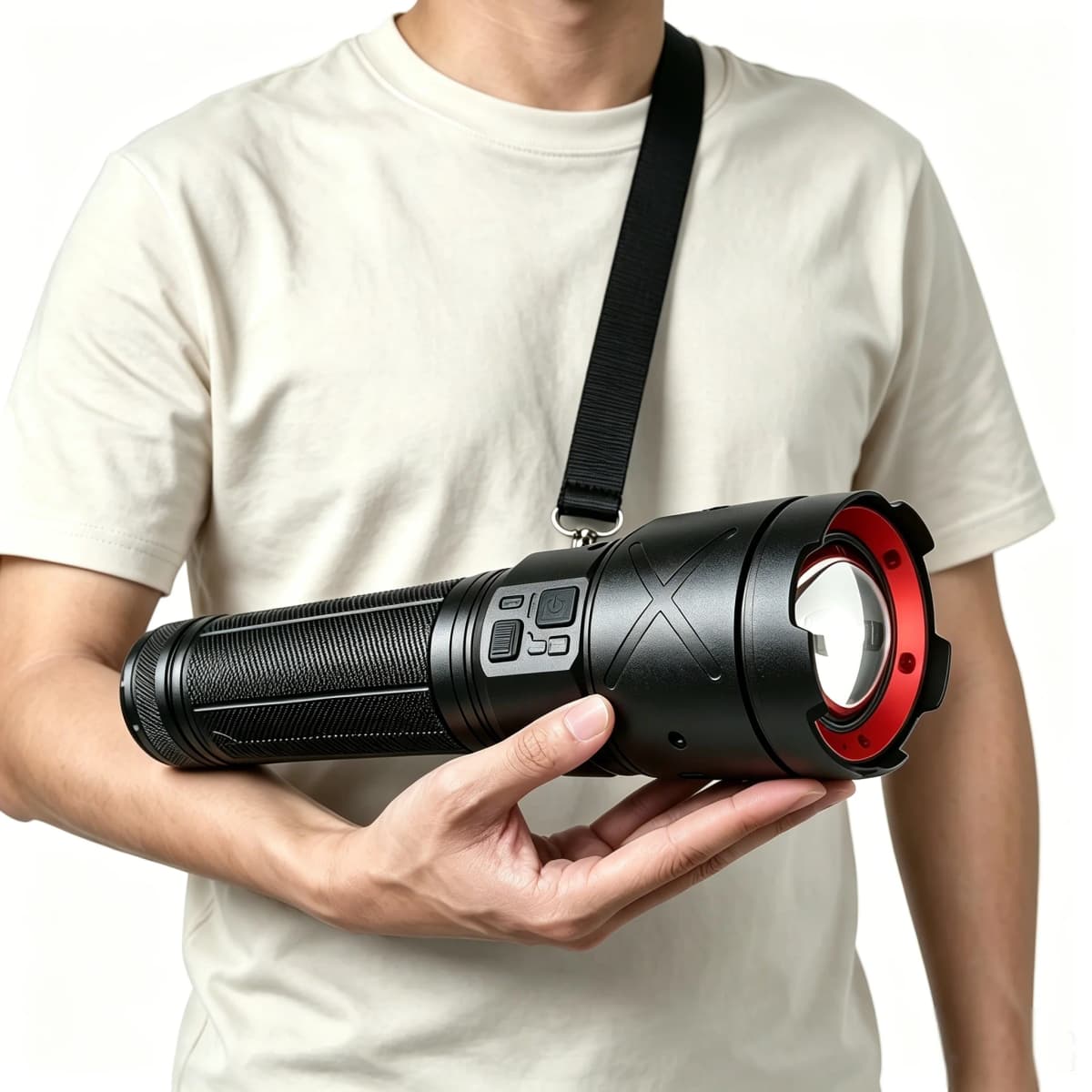 Ultra Powerful 3000W Flashlight USB Rechargeable Long Range LED Tactical Torch For Outdoor Camping Emergency Adventure Fishing