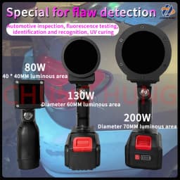 80W 130W 200W High-Intensity UV Flashlight 365nm Car Paint Inspection Lamp Accurate Detection of Surface Defects And Putty Spray
